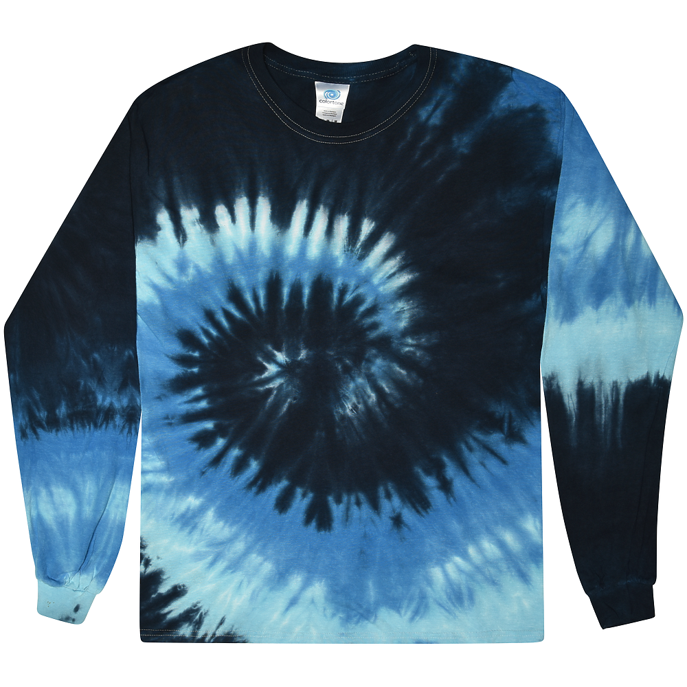 Blue Ocean Tie Dye Long Sleeve T-Shirt