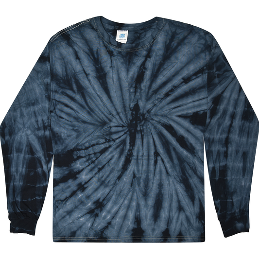 Spider Navy Tie Dye Long Sleeve T-Shirt